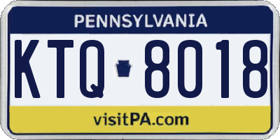 PA license plate KTQ8018