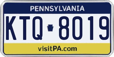 PA license plate KTQ8019