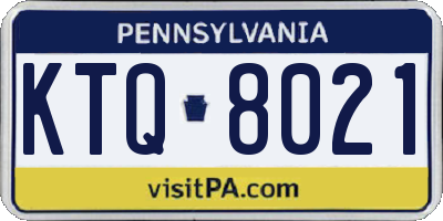PA license plate KTQ8021