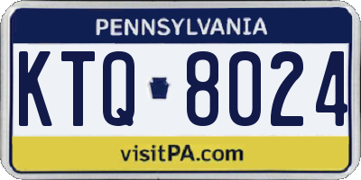 PA license plate KTQ8024