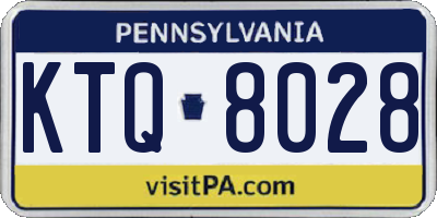 PA license plate KTQ8028