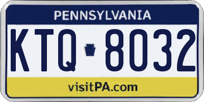 PA license plate KTQ8032