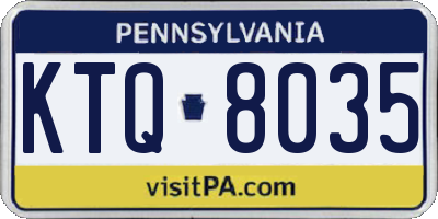 PA license plate KTQ8035