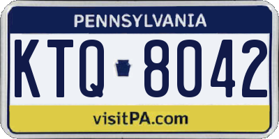 PA license plate KTQ8042