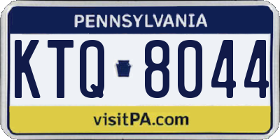PA license plate KTQ8044