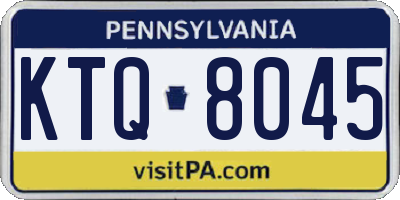PA license plate KTQ8045