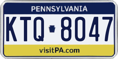 PA license plate KTQ8047