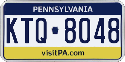 PA license plate KTQ8048
