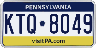PA license plate KTQ8049