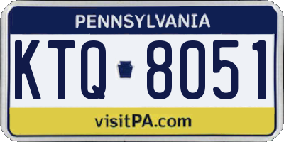 PA license plate KTQ8051