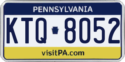 PA license plate KTQ8052