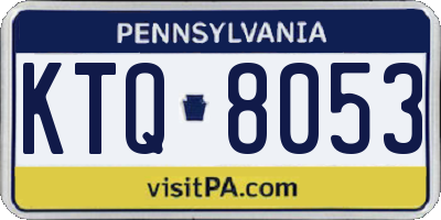 PA license plate KTQ8053