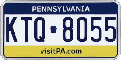 PA license plate KTQ8055