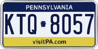 PA license plate KTQ8057