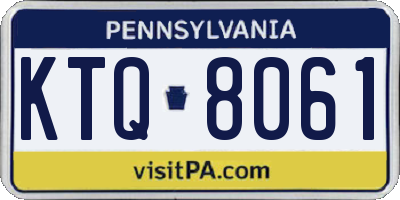 PA license plate KTQ8061
