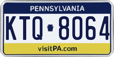PA license plate KTQ8064