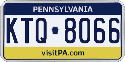 PA license plate KTQ8066