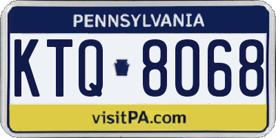 PA license plate KTQ8068