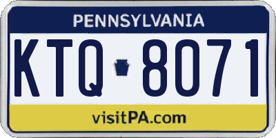 PA license plate KTQ8071