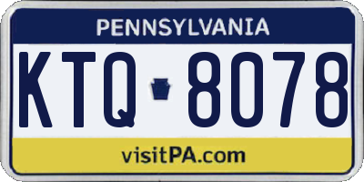 PA license plate KTQ8078