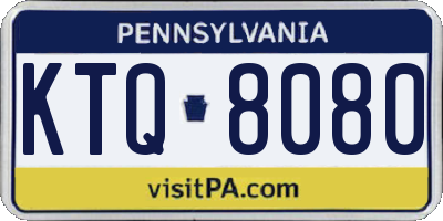 PA license plate KTQ8080
