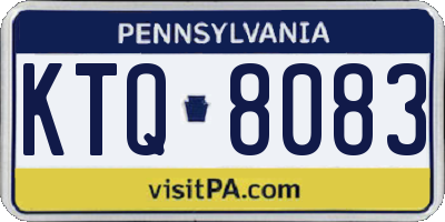 PA license plate KTQ8083