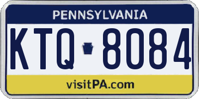 PA license plate KTQ8084