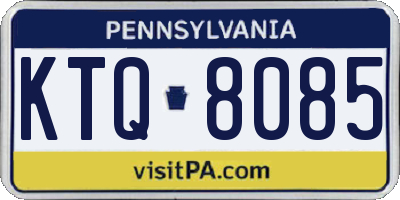 PA license plate KTQ8085