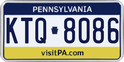 PA license plate KTQ8086