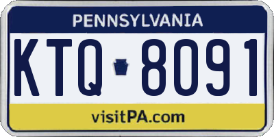 PA license plate KTQ8091
