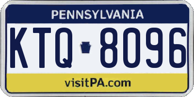 PA license plate KTQ8096