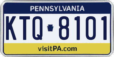 PA license plate KTQ8101