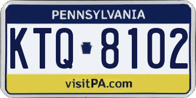 PA license plate KTQ8102