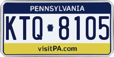 PA license plate KTQ8105