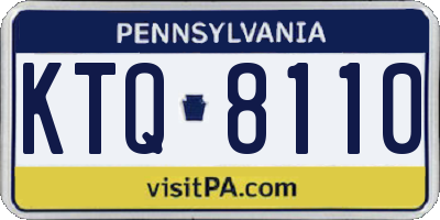 PA license plate KTQ8110