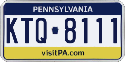 PA license plate KTQ8111