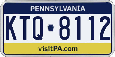 PA license plate KTQ8112