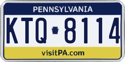 PA license plate KTQ8114