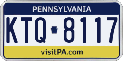 PA license plate KTQ8117