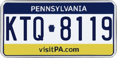 PA license plate KTQ8119