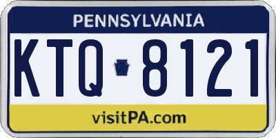 PA license plate KTQ8121