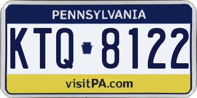 PA license plate KTQ8122
