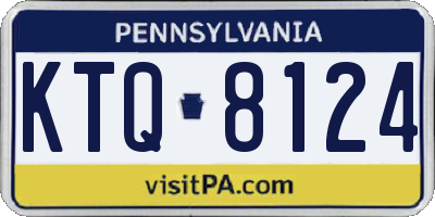 PA license plate KTQ8124