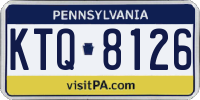 PA license plate KTQ8126