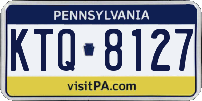 PA license plate KTQ8127