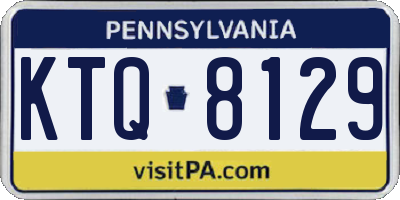 PA license plate KTQ8129