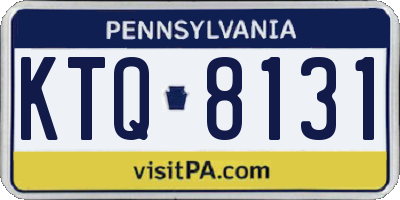 PA license plate KTQ8131