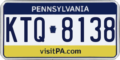 PA license plate KTQ8138