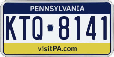 PA license plate KTQ8141