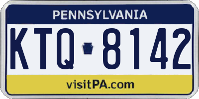PA license plate KTQ8142